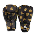 Gold Heart (NOT Real) Glitter Print Boxing Gloves