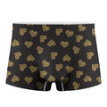 Gold Heart (NOT Real) Glitter Print Men's Boxer Briefs