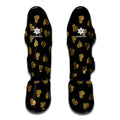 Gold Heart (NOT Real) Glitter Print Muay Thai Shin Guards