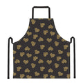 Gold Heart (NOT Real) Glitter Print Apron
