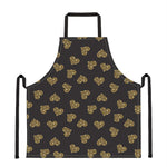 Glitter Gold Heart Pattern Print (NOT Real Glitter) Apron