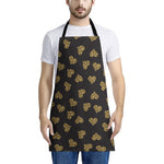 Glitter Gold Heart Pattern Print (NOT Real Glitter) Apron