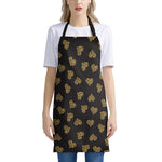 Glitter Gold Heart Pattern Print (NOT Real Glitter) Apron