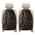 Gold Heart (NOT Real) Glitter Print Car Seat Organizers
