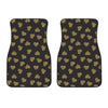 Glitter Gold Heart Pattern Print (NOT Real Glitter) Front Car Floor Mats