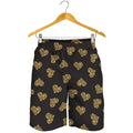 Gold Heart (NOT Real) Glitter Print Men's Shorts