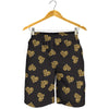 Glitter Gold Heart Pattern Print (NOT Real Glitter) Men's Shorts