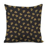 Glitter Gold Heart Pattern Print (NOT Real Glitter) Pillow Cover
