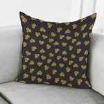 Glitter Gold Heart Pattern Print (NOT Real Glitter) Pillow Cover