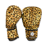 Glitter Gold Leopard Print Boxing Gloves