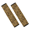 Glitter Gold Leopard Print Car Seat Belt Covers