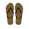 Glitter Gold Leopard Print Flip Flops