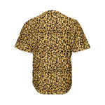 Glitter Gold Leopard Print Men's Baseball Jersey