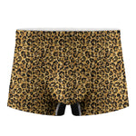 Glitter Gold Leopard Print Men's Boxer Briefs