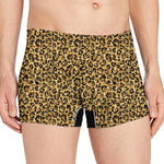 Glitter Gold Leopard Print Men's Boxer Briefs