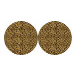 Glitter Gold Leopard Print (NOT Real Glitter) Car Coasters