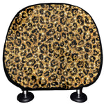 Glitter Gold Leopard Print (NOT Real Glitter) Car Headrest Covers