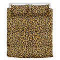 Gold Leopard (NOT Real) Glitter Print Duvet Cover Bedding Set