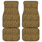 Glitter Gold Leopard Print (NOT Real Glitter) Front and Back Car Floor Mats