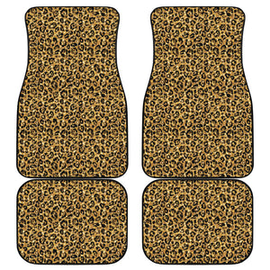 Glitter Gold Leopard Print (NOT Real Glitter) Front and Back Car Floor Mats