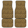 Glitter Gold Leopard Print (NOT Real Glitter) Front and Back Car Floor Mats