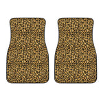 Glitter Gold Leopard Print (NOT Real Glitter) Front Car Floor Mats