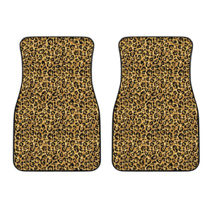 Glitter Gold Leopard Print (NOT Real Glitter) Front Car Floor Mats