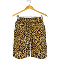 Gold Leopard (NOT Real) Glitter Print Men's Shorts