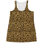 Glitter Gold Leopard Print (NOT Real Glitter) Women's Racerback Tank Top