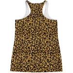 Glitter Gold Leopard Print (NOT Real Glitter) Women's Racerback Tank Top