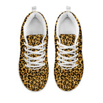 Glitter Gold Leopard Print White Sneakers