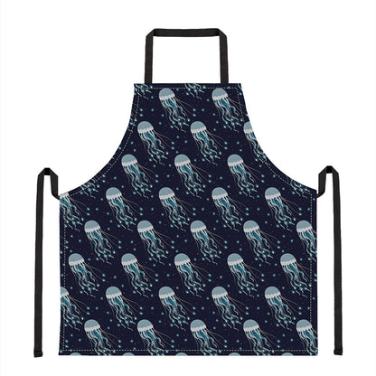 Glowing Jellyfish Pattern Print Apron