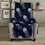 Glowing Jellyfish Pattern Print Armchair Protector