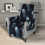 Glowing Jellyfish Pattern Print Armchair Protector