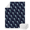 Glowing Jellyfish Pattern Print Blanket