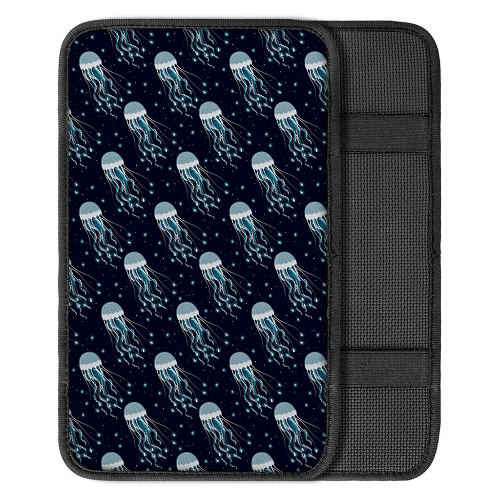 Glowing Jellyfish Pattern Print Car Center Console Cover