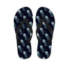 Glowing Jellyfish Pattern Print Flip Flops