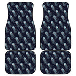 Glowing Jellyfish Pattern Print Front and Back Car Floor Mats