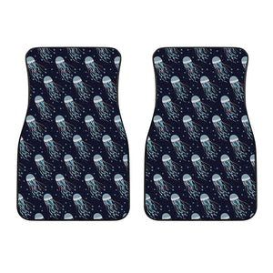 Glowing Jellyfish Pattern Print Front Car Floor Mats