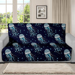 Glowing Jellyfish Pattern Print Futon Protector