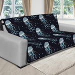 Glowing Jellyfish Pattern Print Futon Protector