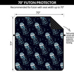 Glowing Jellyfish Pattern Print Futon Protector