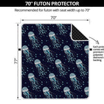 Glowing Jellyfish Pattern Print Futon Protector