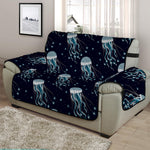 Glowing Jellyfish Pattern Print Half Sofa Protector