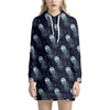 Glowing Jellyfish Pattern Print Hoodie Dress