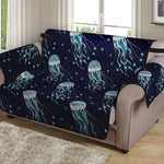 Glowing Jellyfish Pattern Print Loveseat Protector