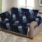 Glowing Jellyfish Pattern Print Loveseat Protector