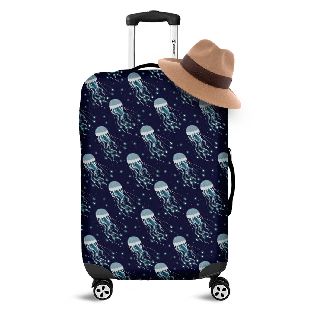 Glowing Jellyfish Pattern Print Luggage Cover