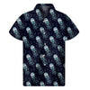 Glowing Jellyfish Pattern Print Men's Short Sleeve Shirt