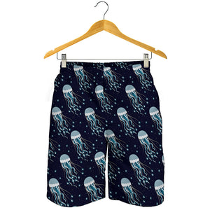 Glowing Jellyfish Pattern Print Men's Shorts